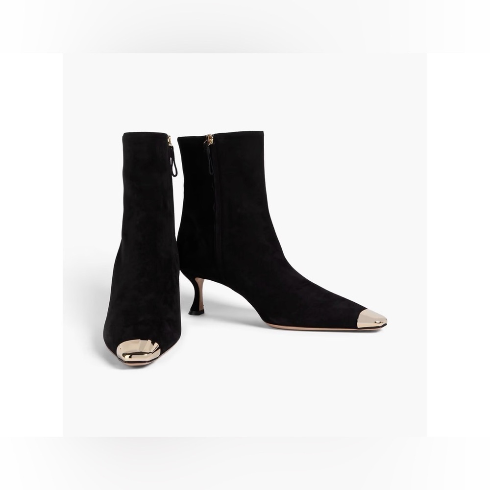 ALEXANDRE BIRMAN Olivia 60 embellished suede ankle boots. SZ 38.5. NIB